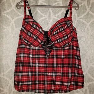Torrid size 3 plaid bustier
